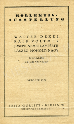  Nemes Lampérth, József - Exhibition pull-out from Berlin in 1920